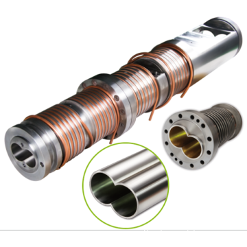 Parallel Twin Screw Barrel with Bimetallic Alloy Lining